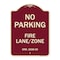 Signmission Princeton New Jersey No Parking Fire Lane Zone Heavy-Gauge Aluminum Sign, 24" x 18", BU-1824-23273 A-DES-BU-1824-23273 - alternate 1